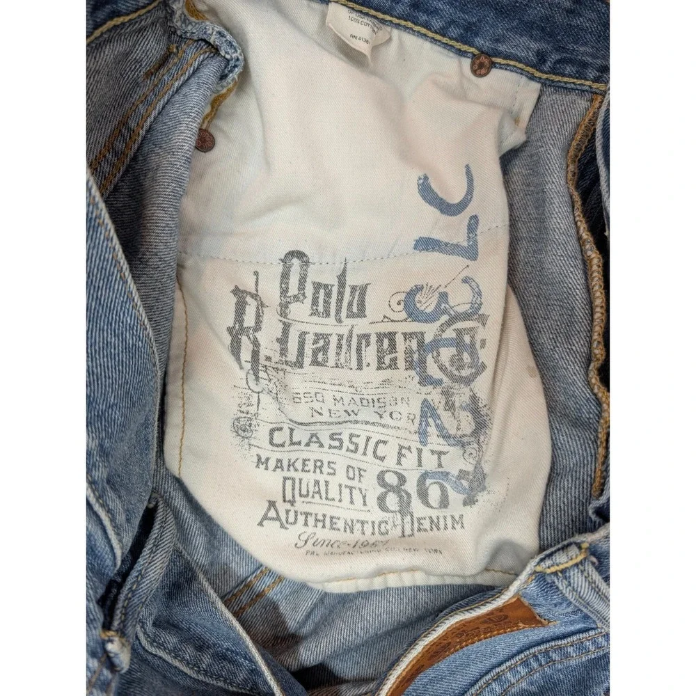 Polo Ralph Lauren Jeans Men's 36Tx30 Blue‎ Classic Straight Denim Casual Pants